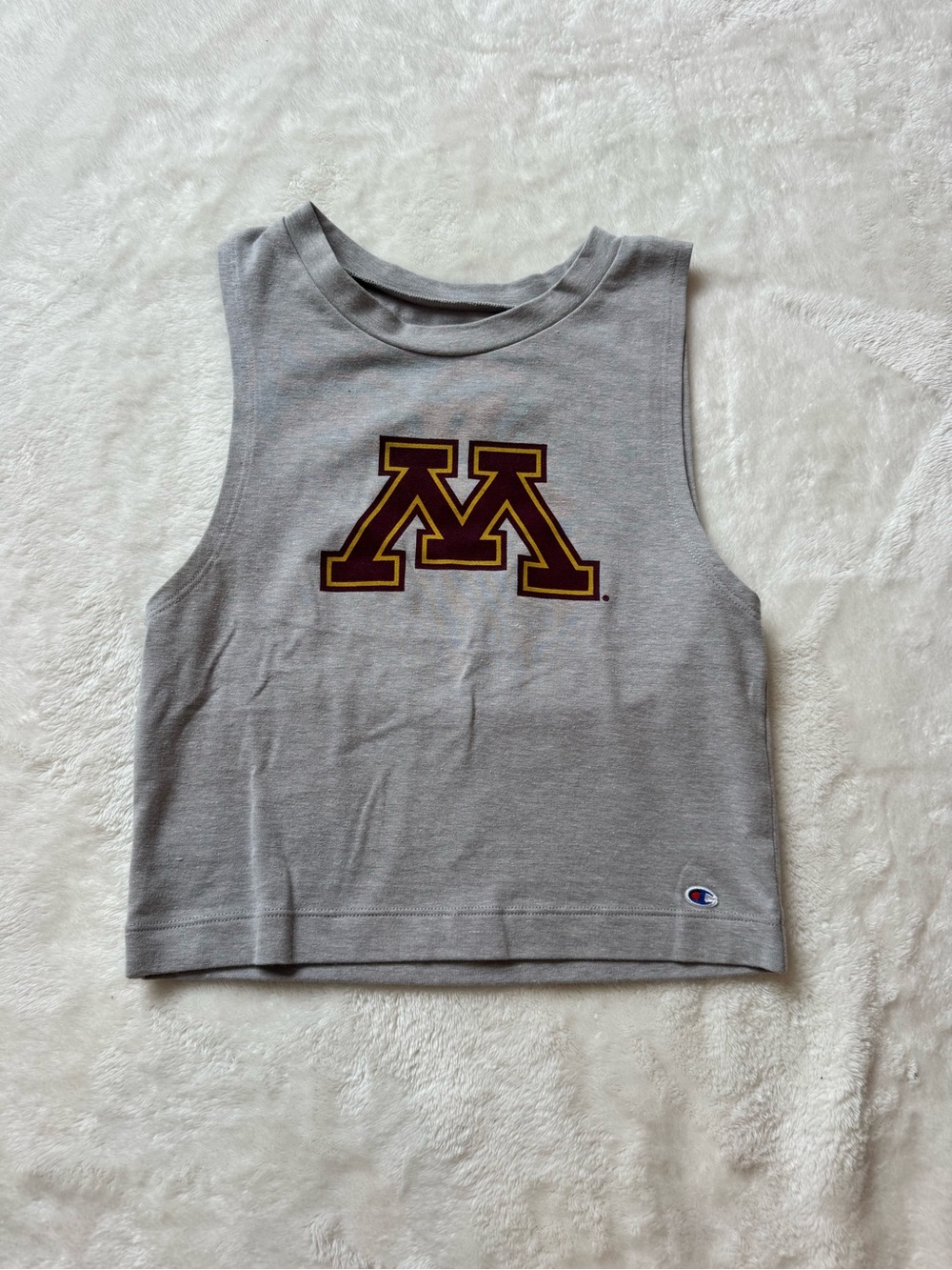 Champion Light Gray Tank Top with Maroon and Gold 'M' Logo